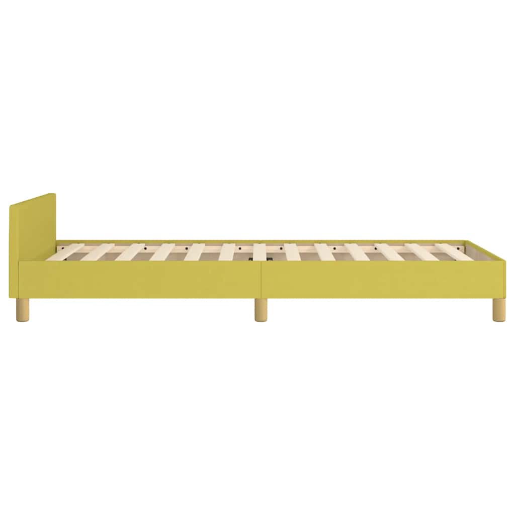 Cadre de lit sans matelas vert 100x200 cm tissu - XIOS