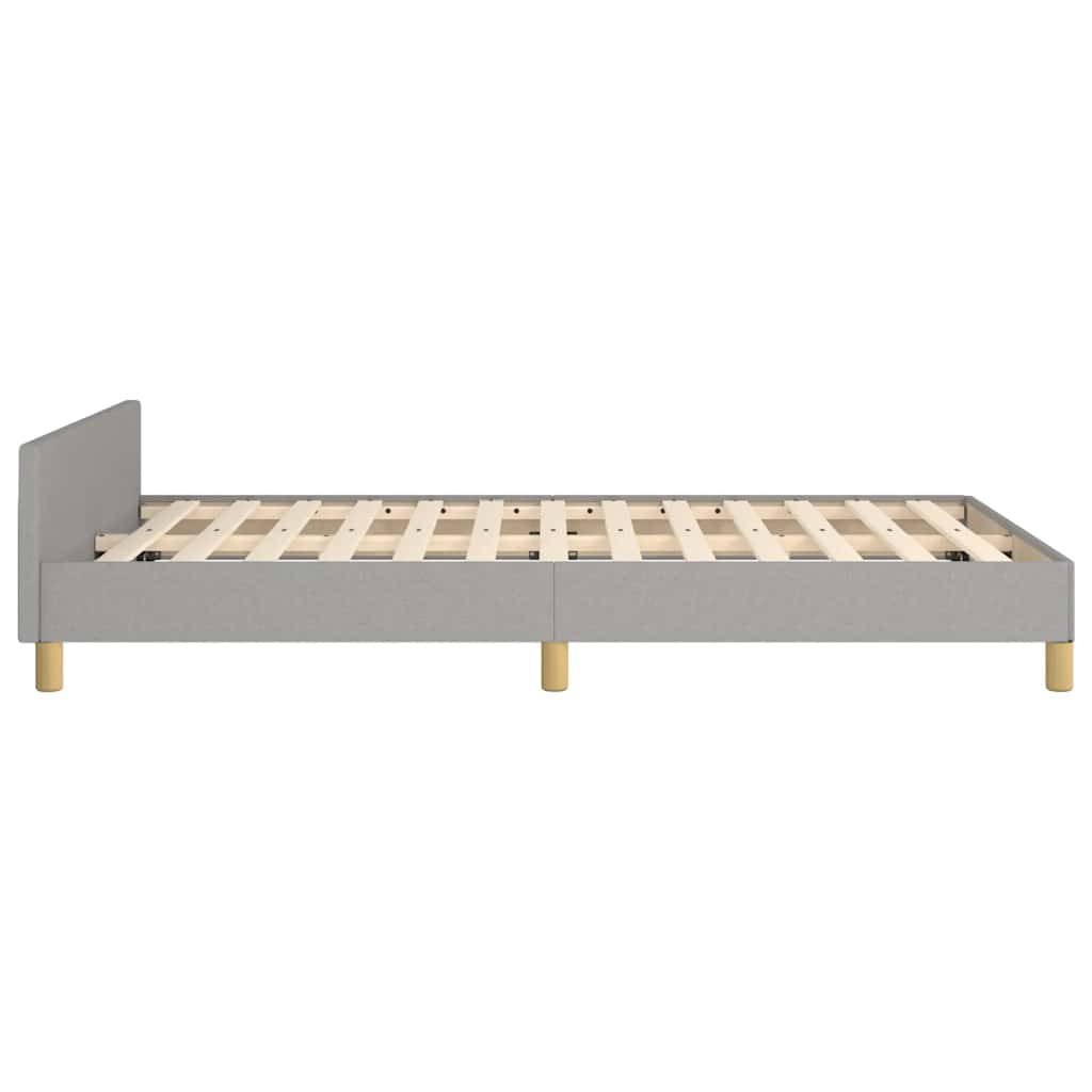 Cadre de lit sans matelas gris clair 120x200 cm tissu - XIOS