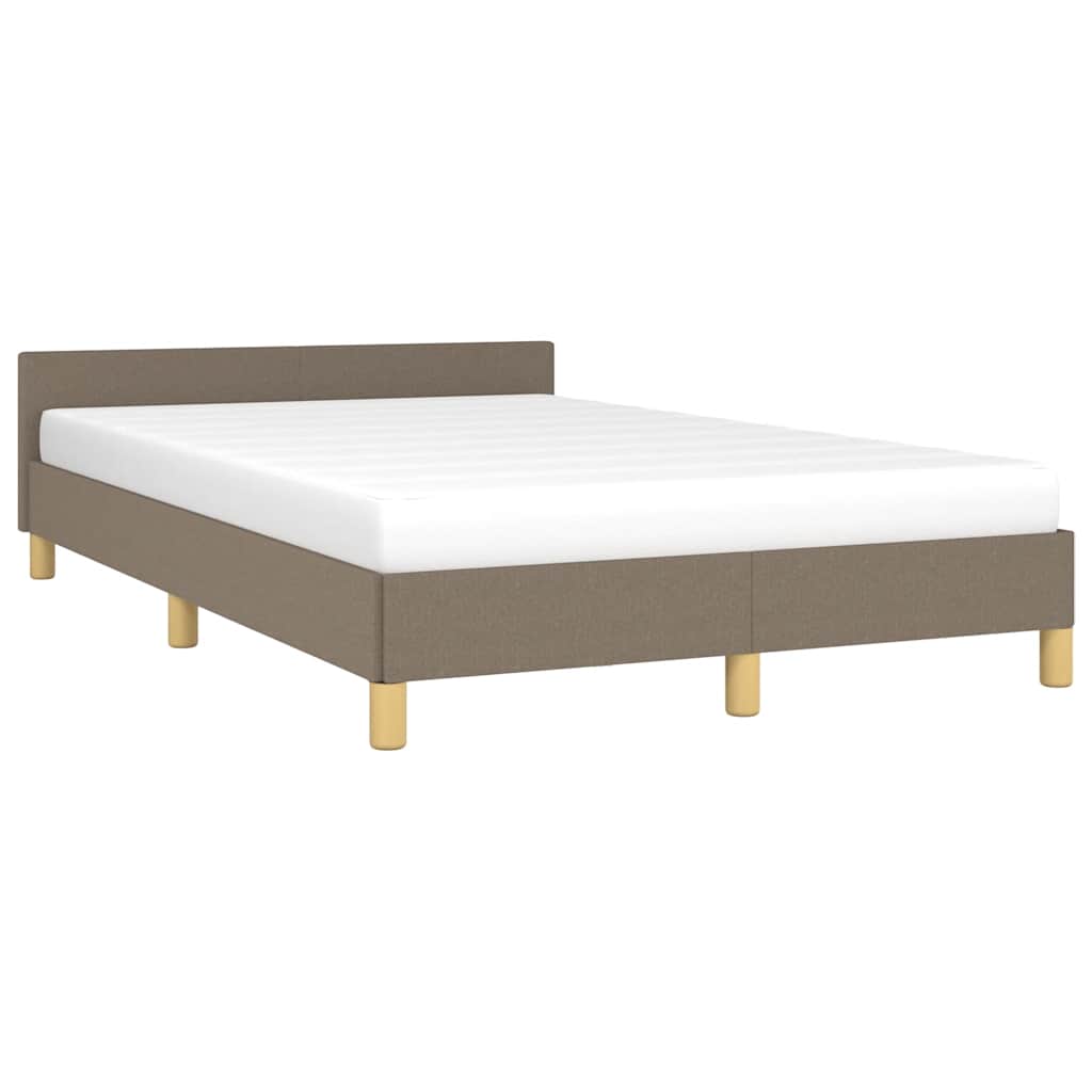 Cadre de lit sans matelas taupe 120x200 cm tissu - XIOS