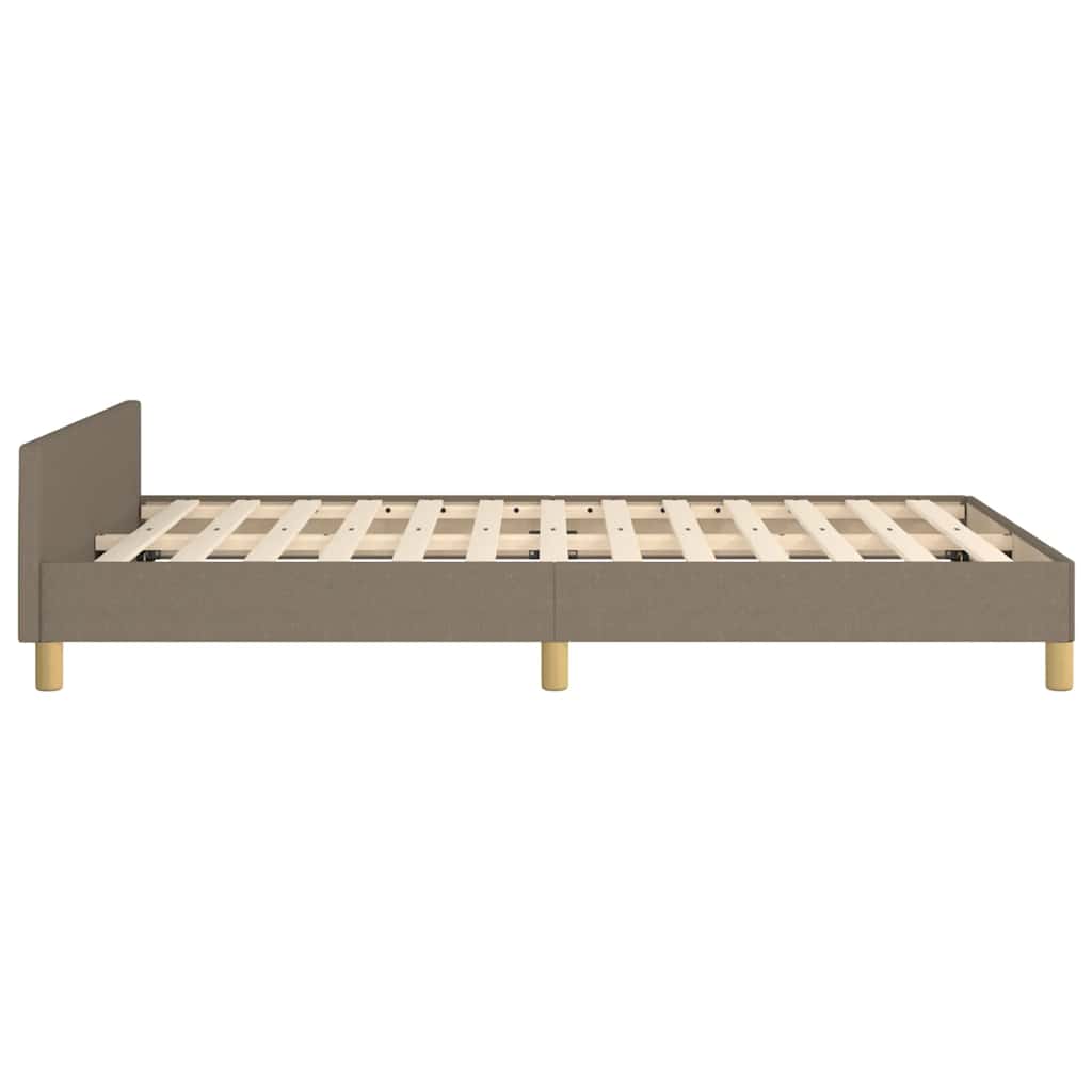 Cadre de lit sans matelas taupe 120x200 cm tissu - XIOS