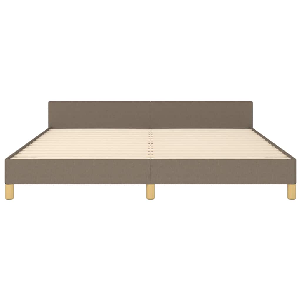 Cadre de lit sans matelas taupe 180x200 cm tissu - XIOS