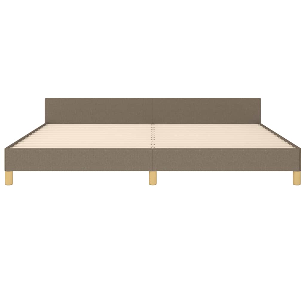 Cadre de lit sans matelas taupe 200x200 cm tissu - XIOS