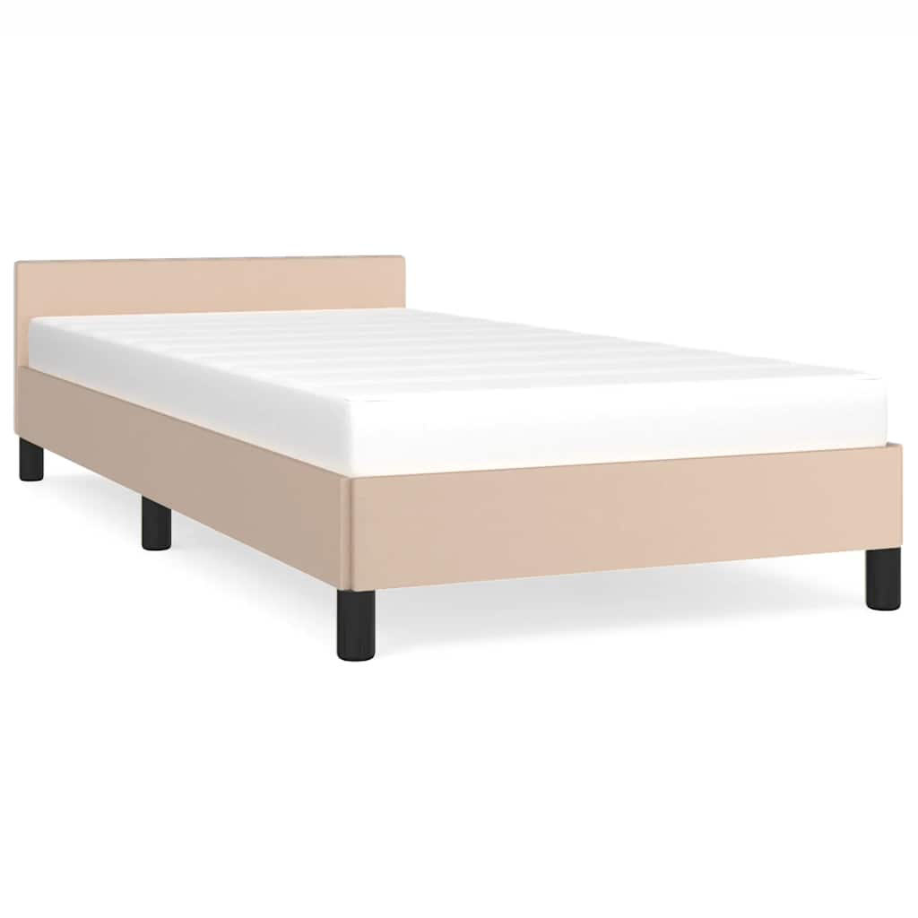 Cadre de lit avec tête de lit sans matelas cappuccino 80x200 cm - XIOS