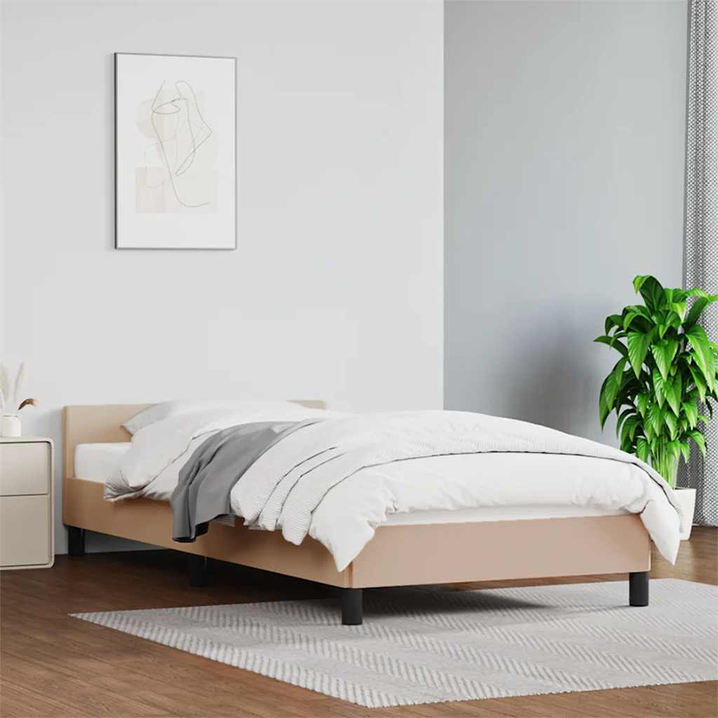 Cadre de lit avec tête de lit sans matelas cappuccino 80x200 cm - XIOS