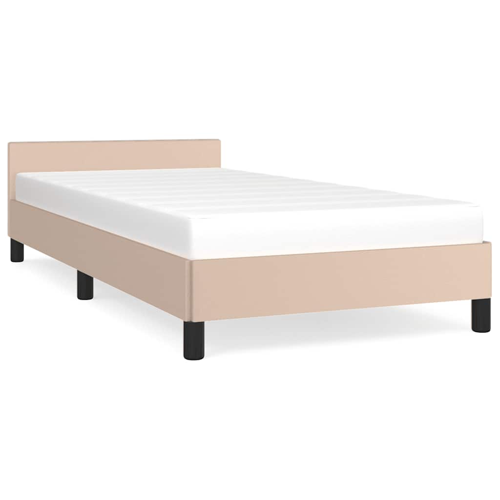 Cadre de lit avec tête de lit sans matelas cappuccino 90x200 cm - XIOS