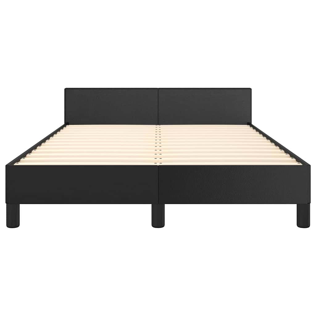 Cadre de lit avec tête de lit sans matelas noir 120x200 cm - XIOS