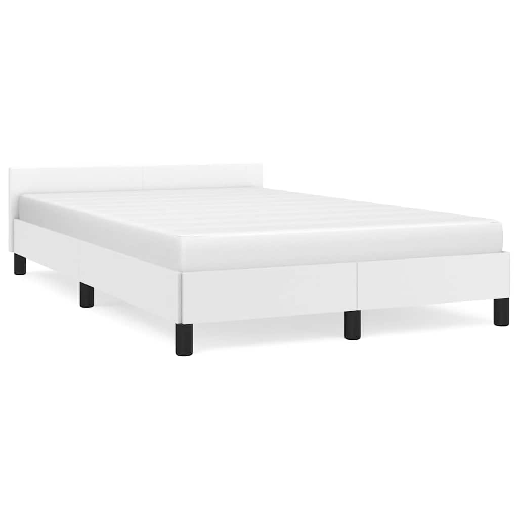 Cadre de lit avec tête de lit sans matelas blanc 120x200 cm - XIOS