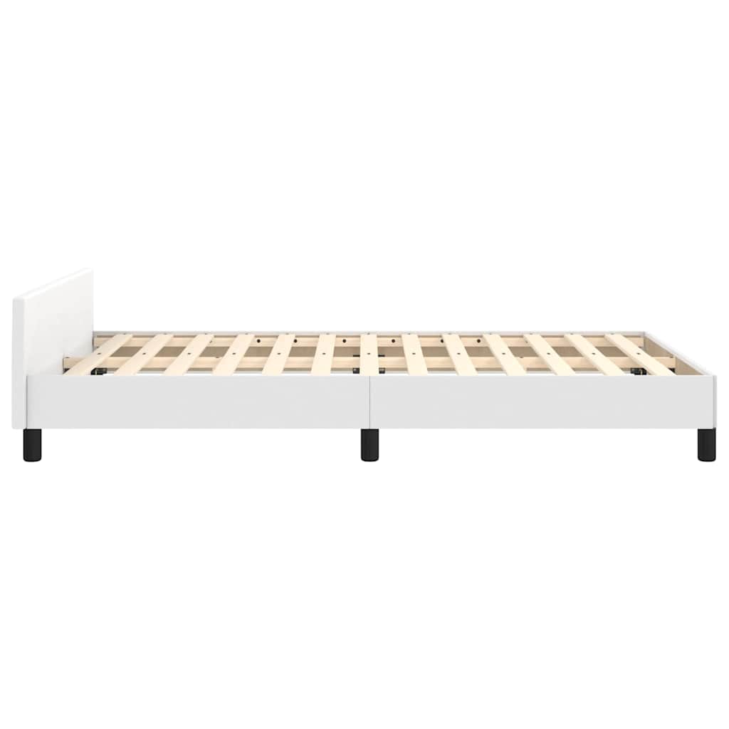Cadre de lit avec tête de lit sans matelas blanc 120x200 cm - XIOS