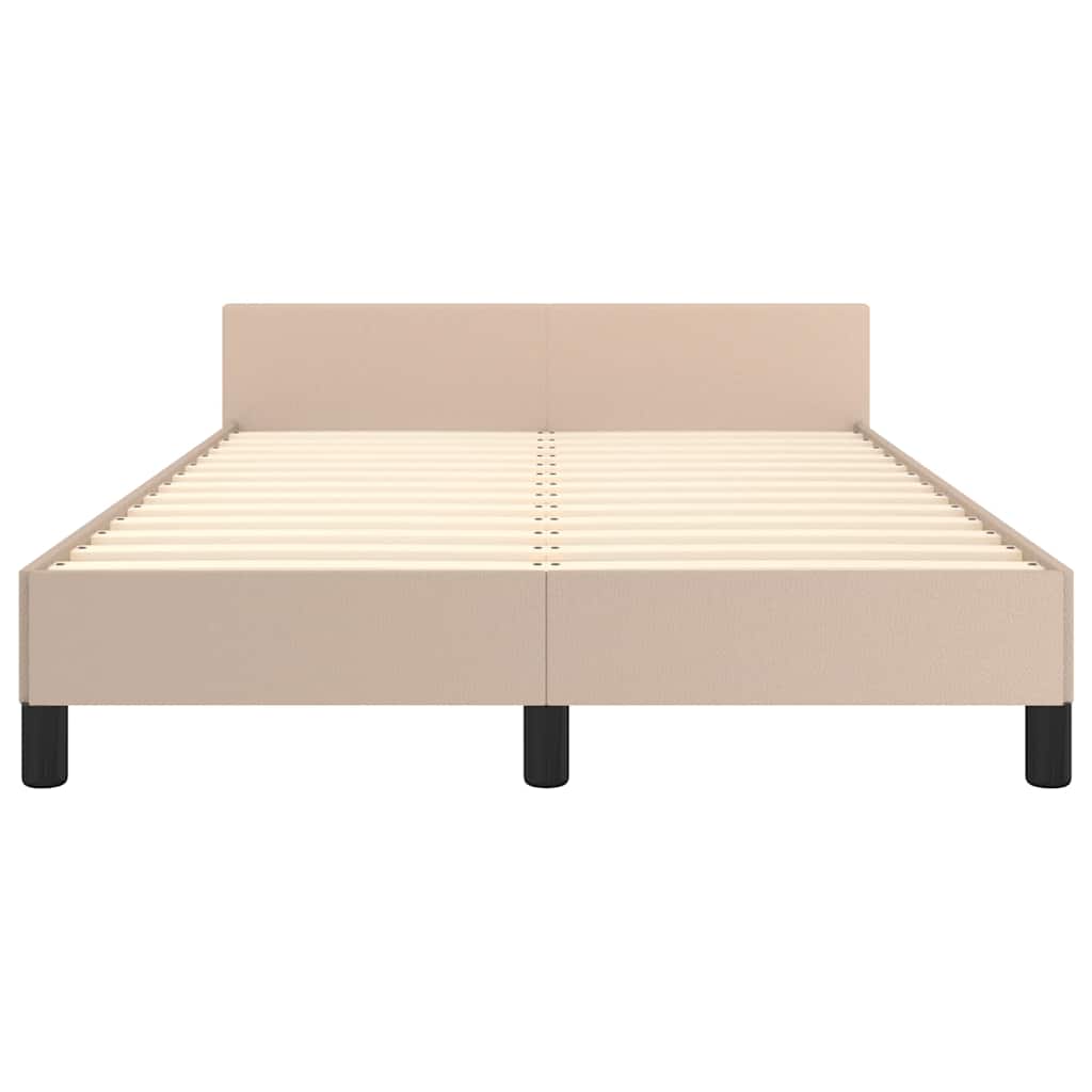 Cadre de lit avec tête de lit sans matelas cappuccino 120x200cm - XIOS