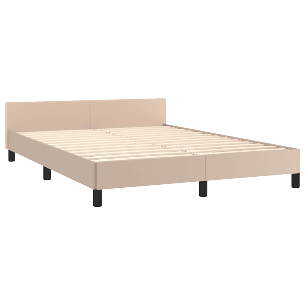 Cadre de lit avec tête de lit sans matelas cappuccino 140x190cm - XIOS