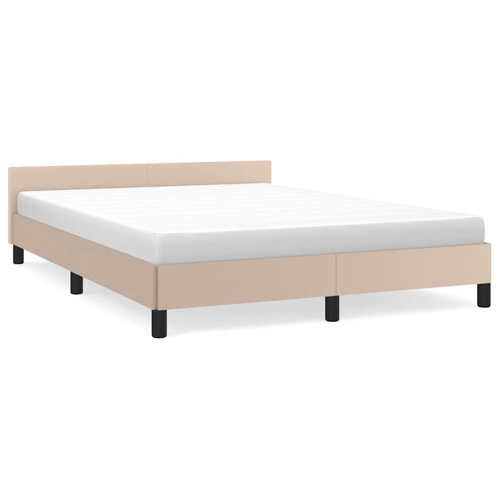 Cadre de lit avec tête de lit sans matelas cappuccino 140x200cm - XIOS