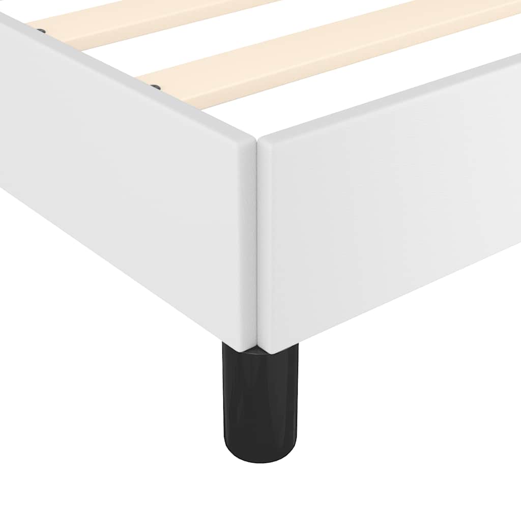 Cadre de lit avec tête de lit sans matelas blanc 160x200 cm - XIOS