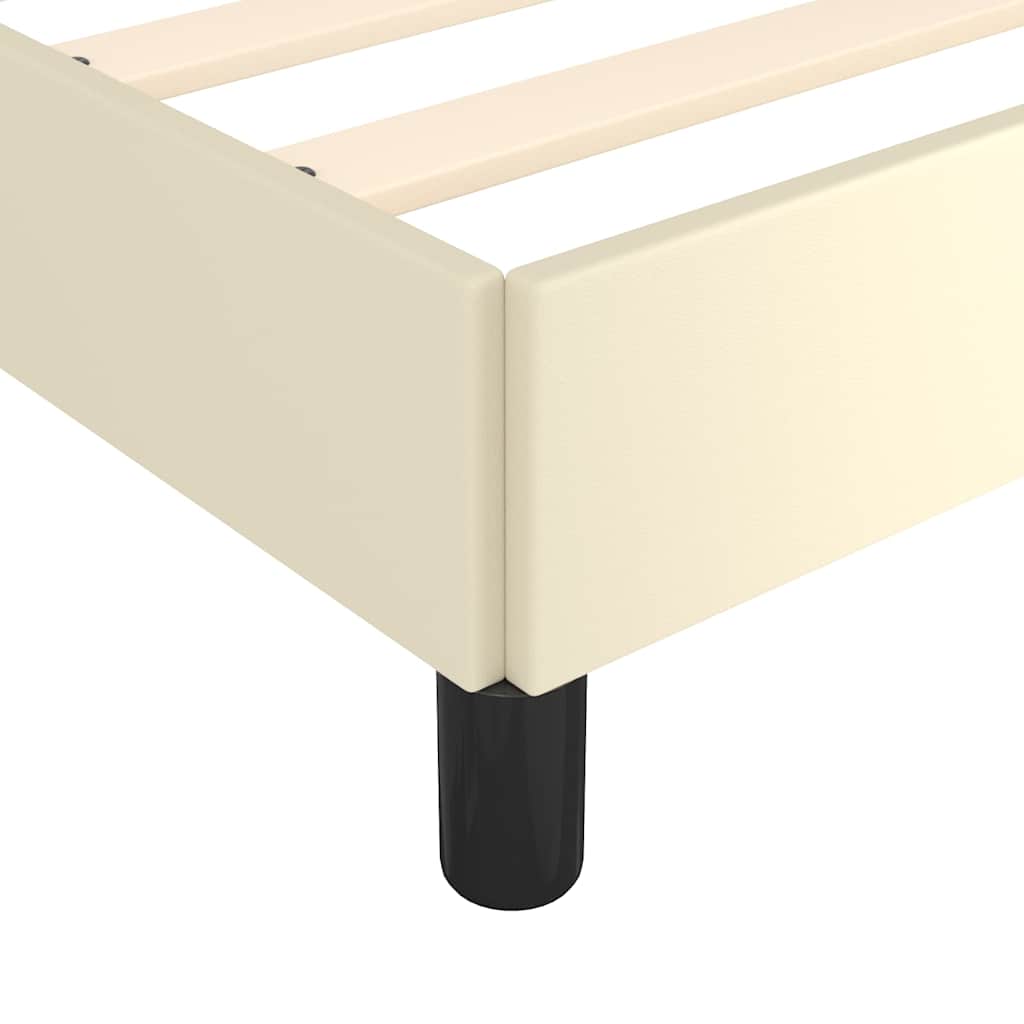 Cadre de lit avec tête de lit sans matelas crème 200x200 cm - XIOS