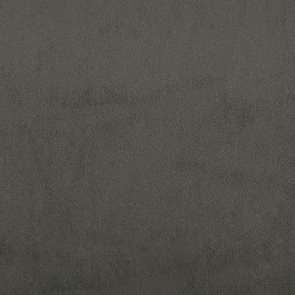 Cadre de lit sans matelas gris foncé 140x190 cm velours - XIOS