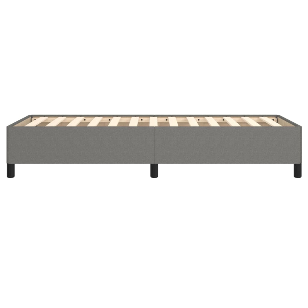 Cadre de lit sans matelas gris foncé 90x190 cm tissu simple - XIOS