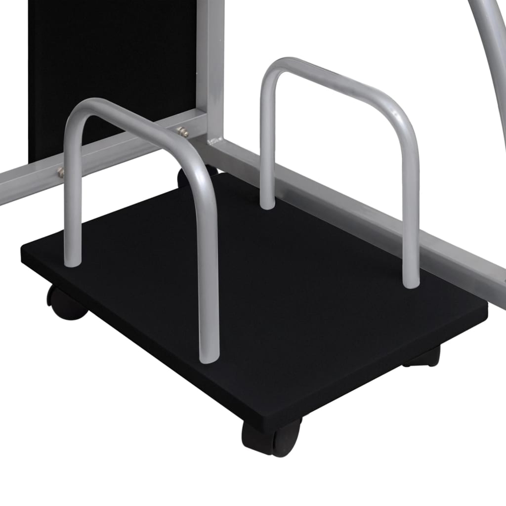 Bureau d'ordinateur Noir 110x52x88,5 cm Bois d’ingénierie - XIOS