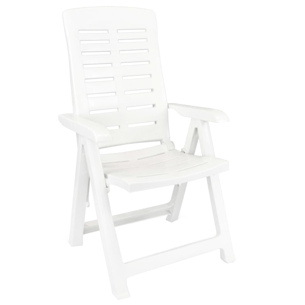 Ensemble à manger de jardin 3 pcs Blanc Polypropylène