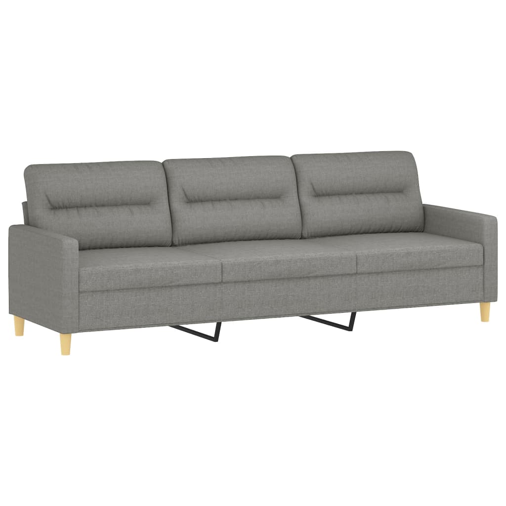Canapé à 3 places Gris foncé 210 cm Tissu - XIOS