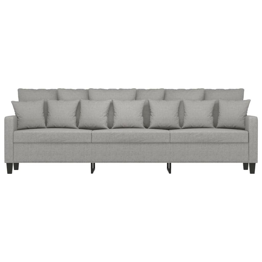 Canapé à 3 places Gris clair 210 cm Tissu - XIOS