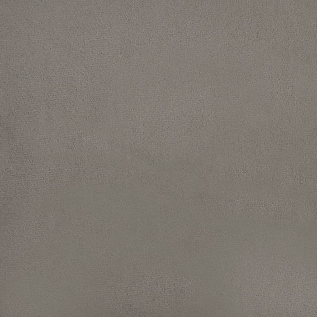 Canapé à 2 places Gris clair 120 cm Velours - XIOS