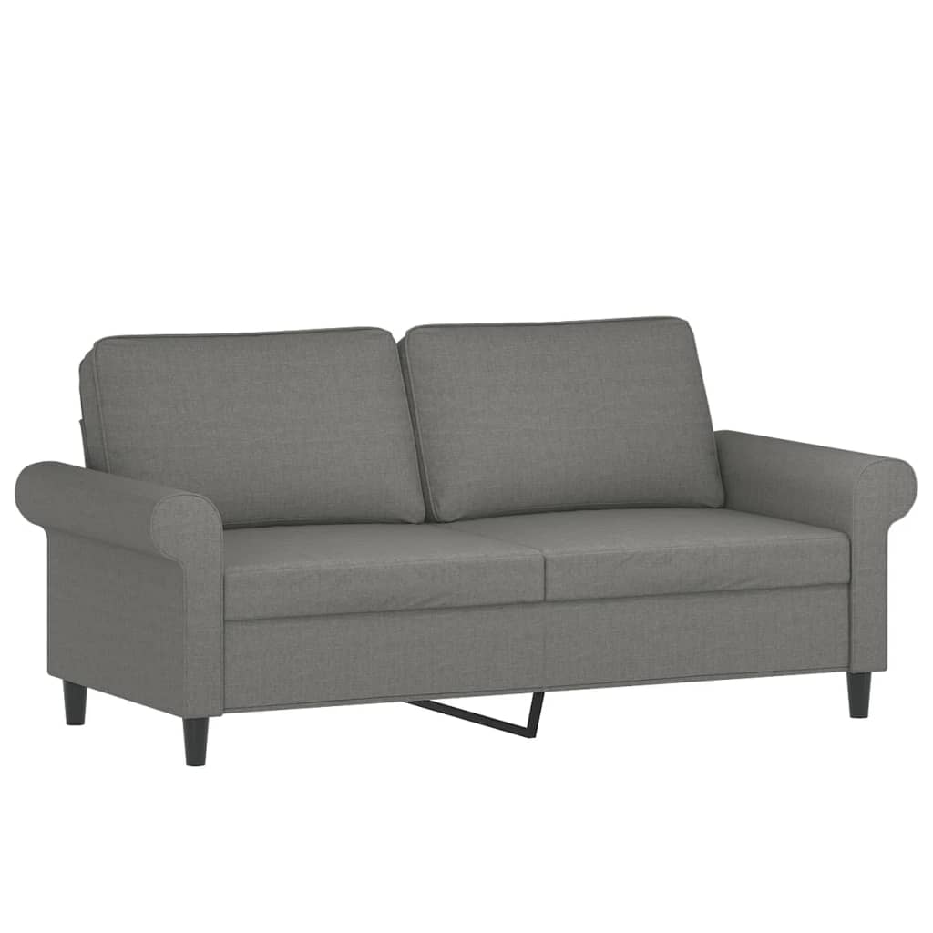 Canapé à 2 places Gris foncé 140 cm Tissu - XIOS