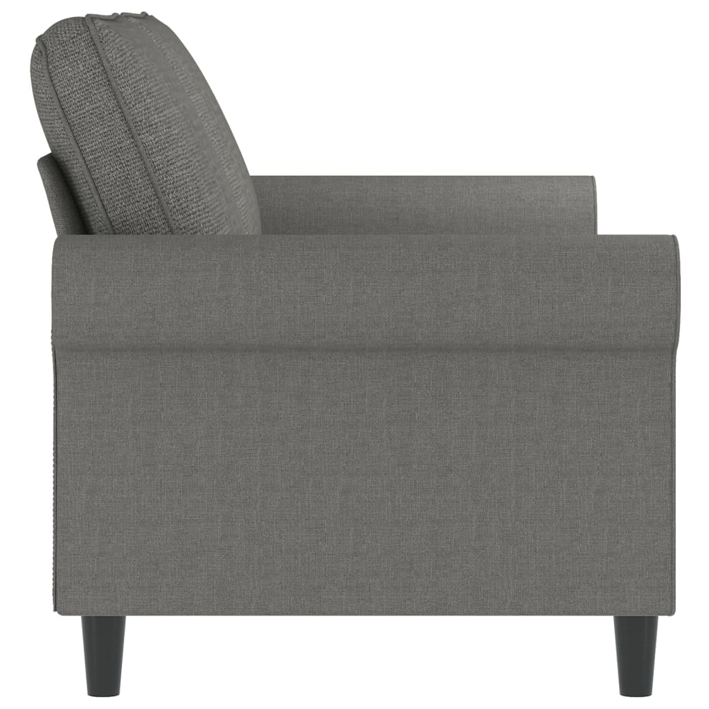 Canapé à 2 places Gris foncé 140 cm Tissu - XIOS