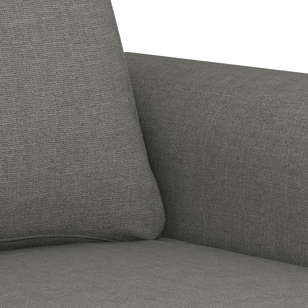 Canapé à 2 places Gris foncé 140 cm Tissu - XIOS
