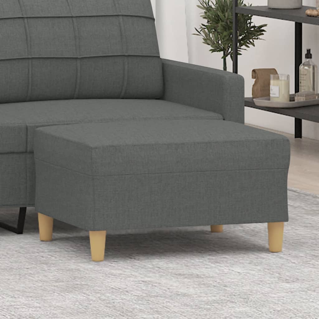 Repose-pied Gris foncé 70x55x41 cm Tissu - XIOS
