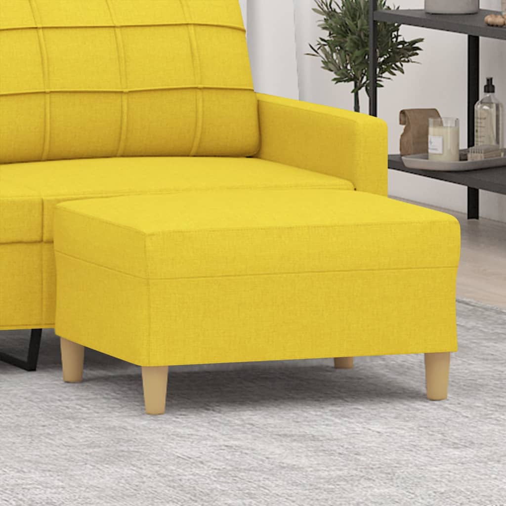 Repose-pied Jaune clair 70x55x41 cm Tissu - XIOS