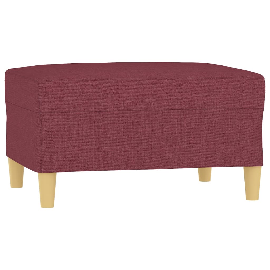 Repose-pied Rouge bordeaux 70x55x41 cm Tissu - XIOS