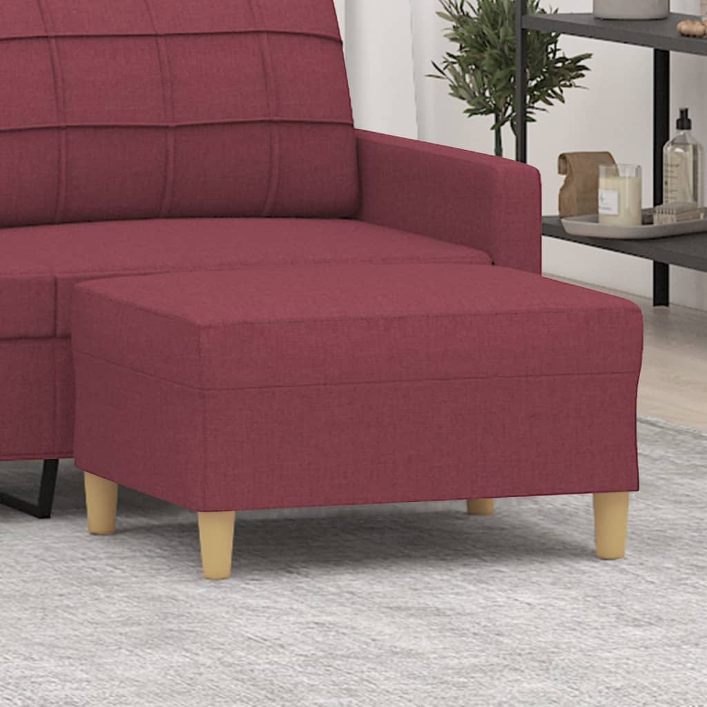 Repose-pied Rouge bordeaux 70x55x41 cm Tissu - XIOS