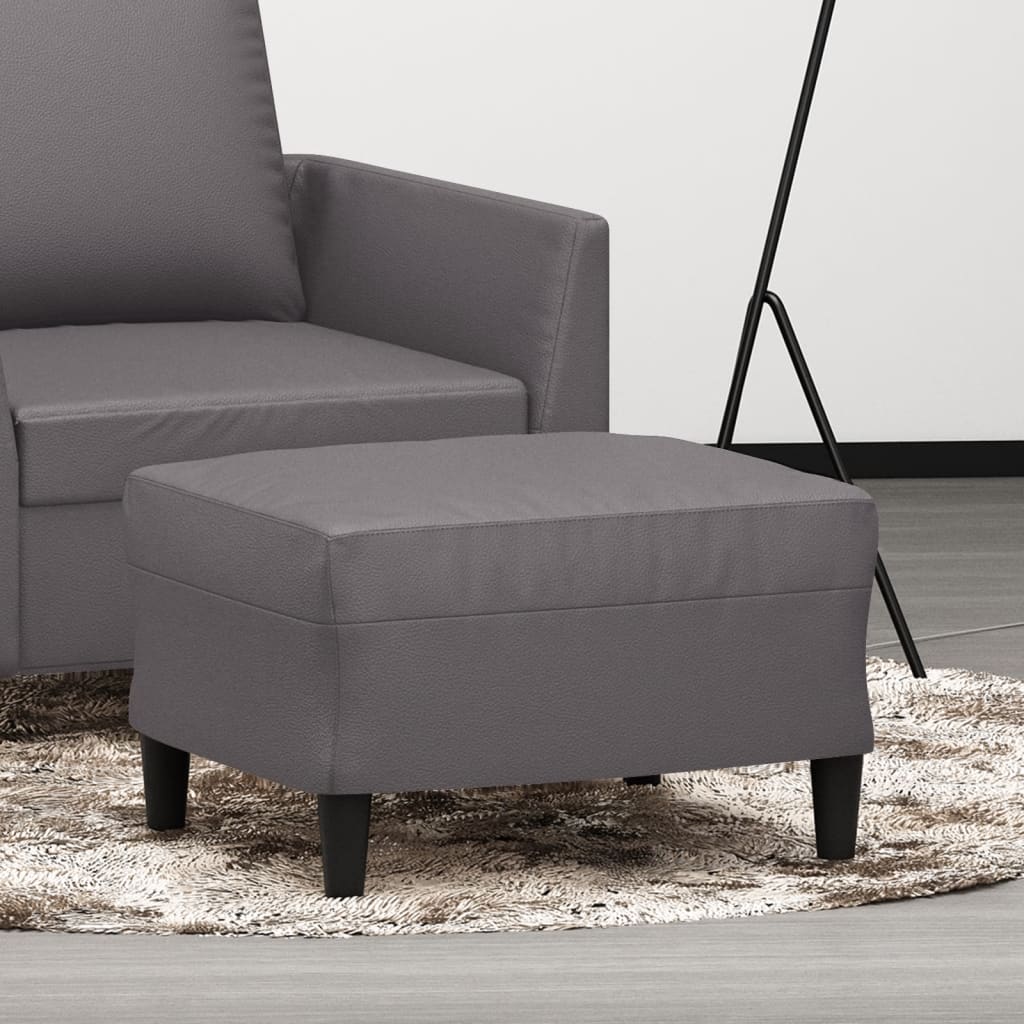Repose-pied Gris 60x50x41 cm Similicuir - XIOS