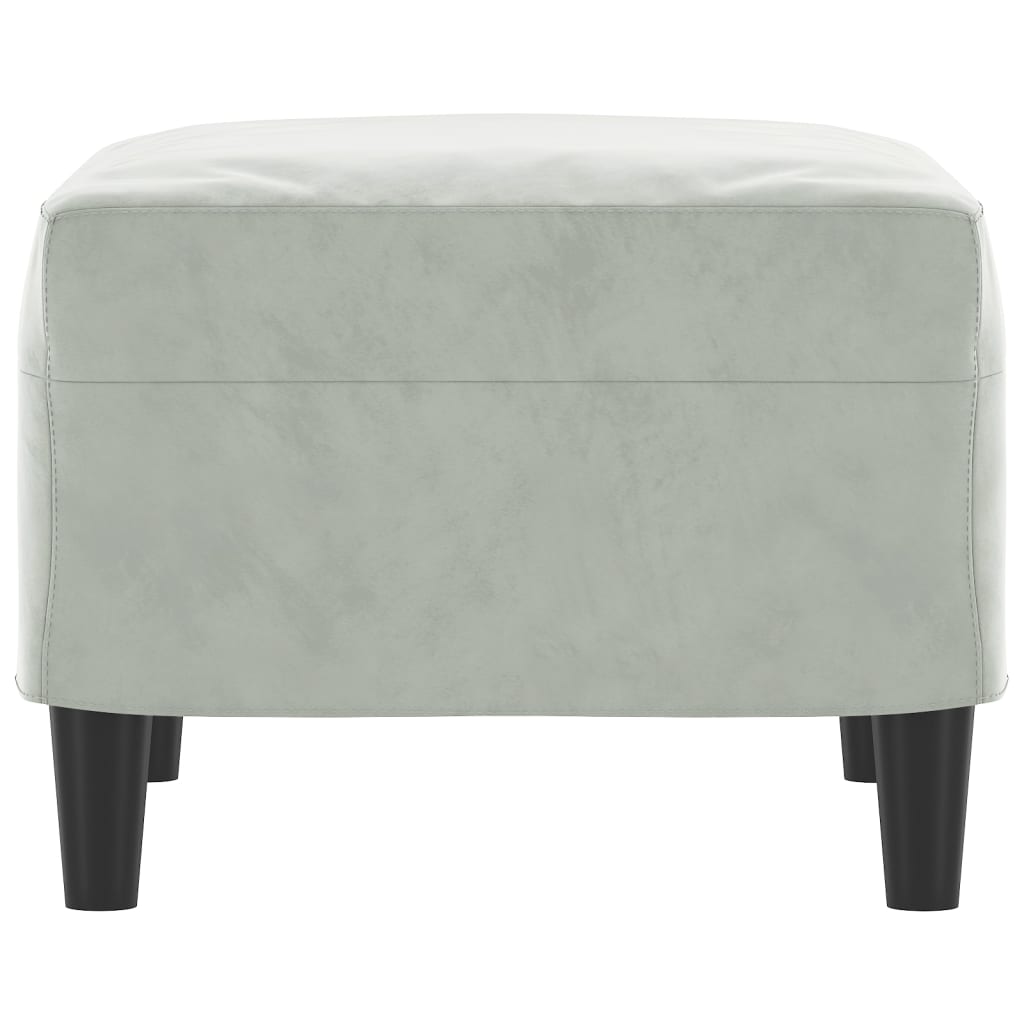 Repose-pied Gris clair 60x50x41 cm Velours - XIOS