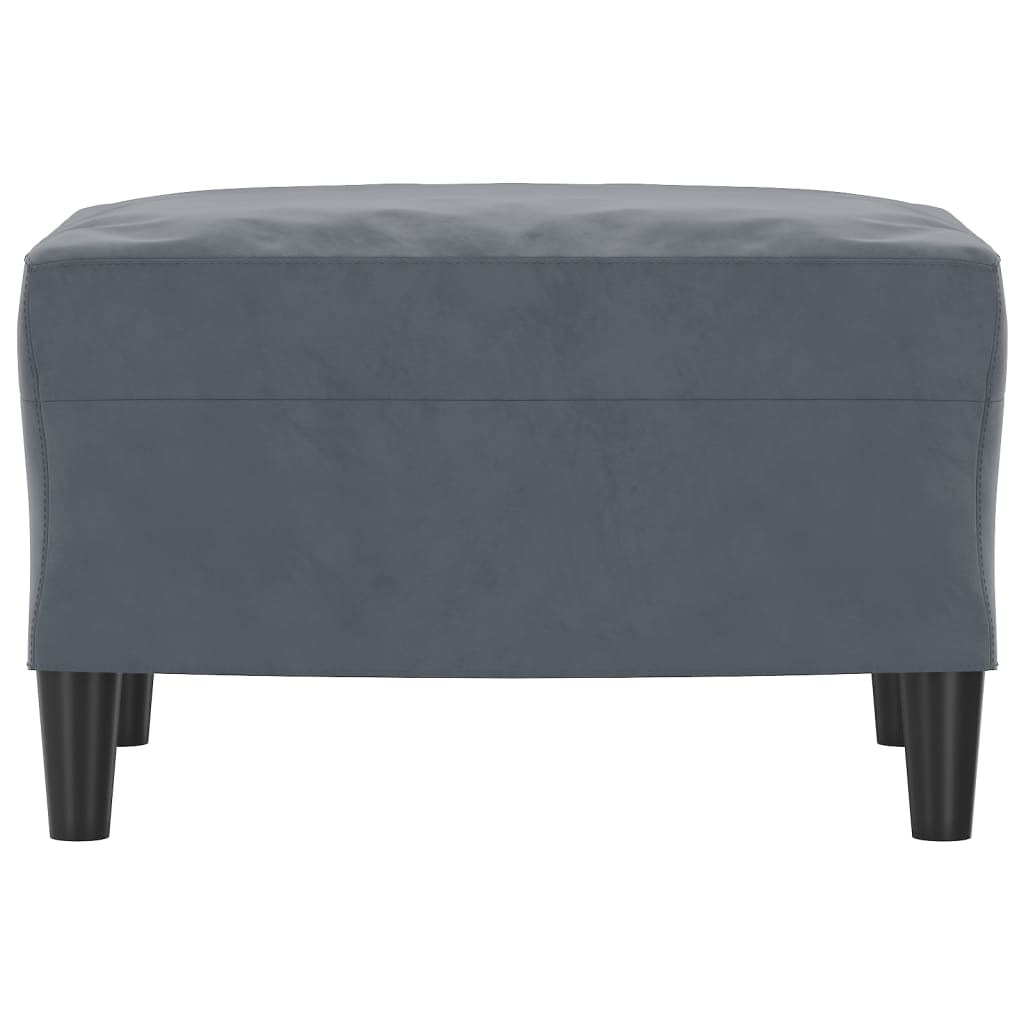 Repose-pied Gris foncé 60x50x41 cm Velours - XIOS