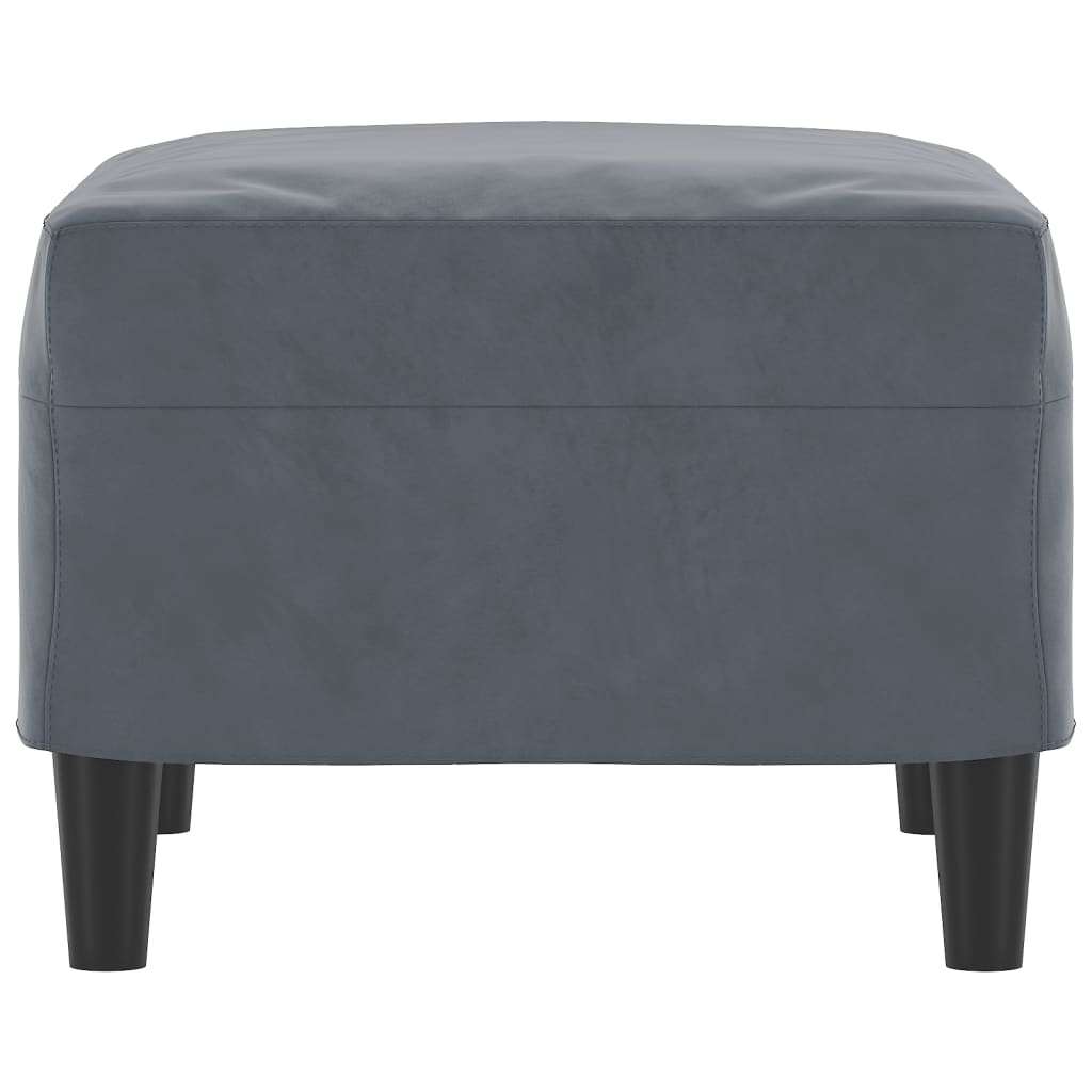 Repose-pied Gris foncé 60x50x41 cm Velours - XIOS