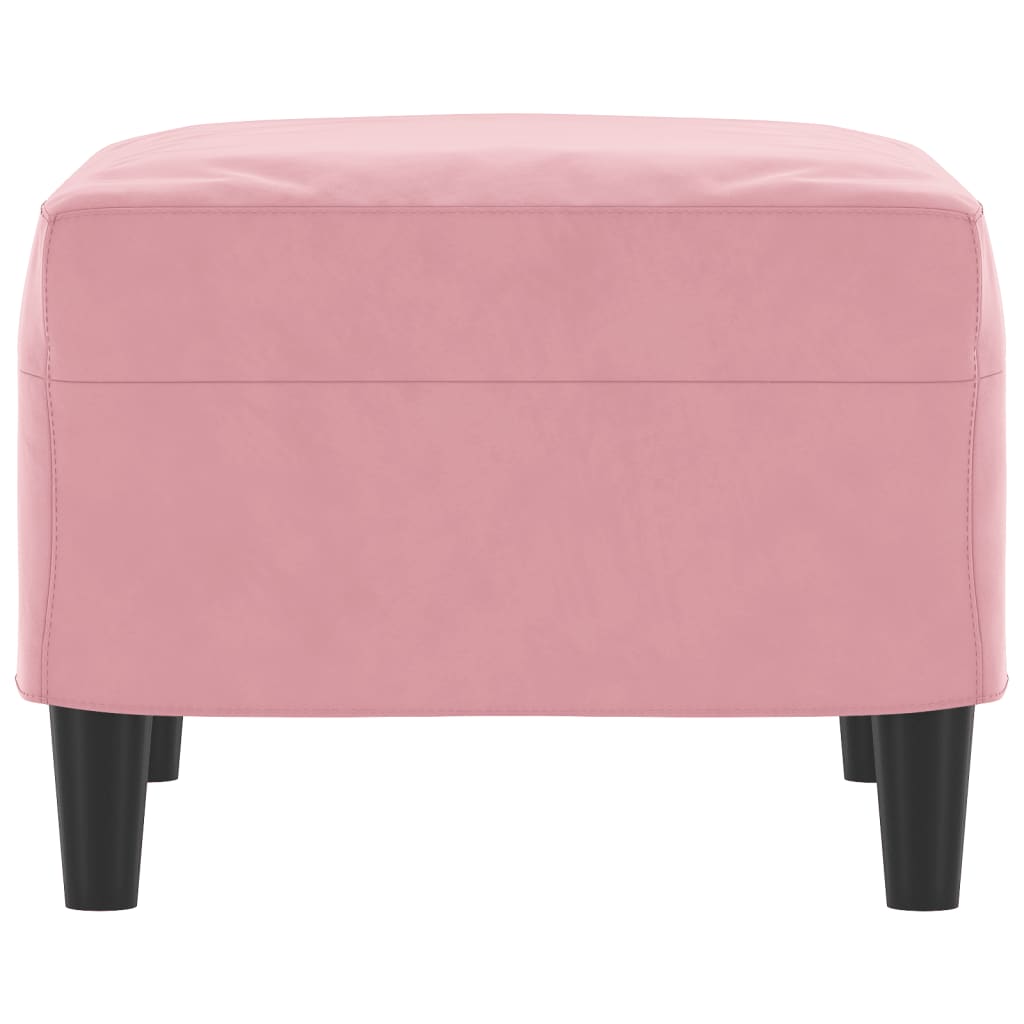 Repose-pied Rose 60x50x41 cm Velours - XIOS