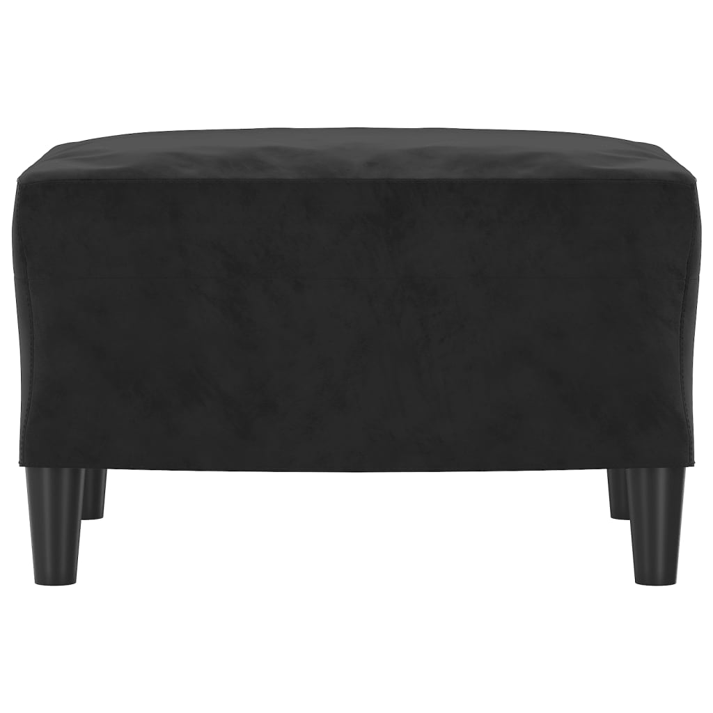 Repose-pied Noir 60x50x41 cm Velours - XIOS