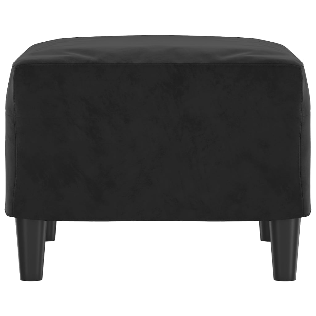 Repose-pied Noir 60x50x41 cm Velours - XIOS