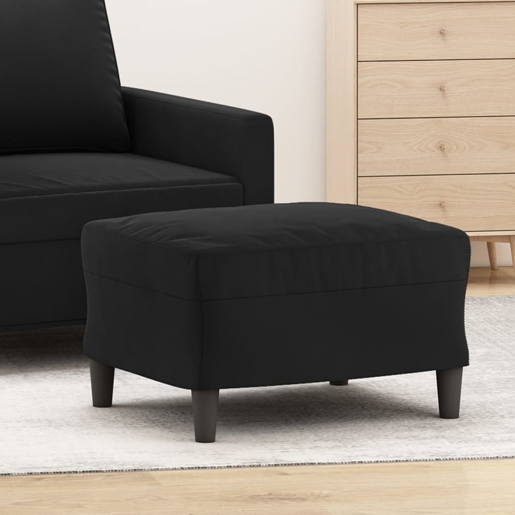Repose-pied Noir 60x50x41 cm Velours - XIOS