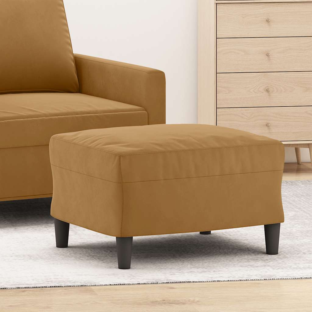 Repose-pied Marron 60x50x41 cm Velours - XIOS