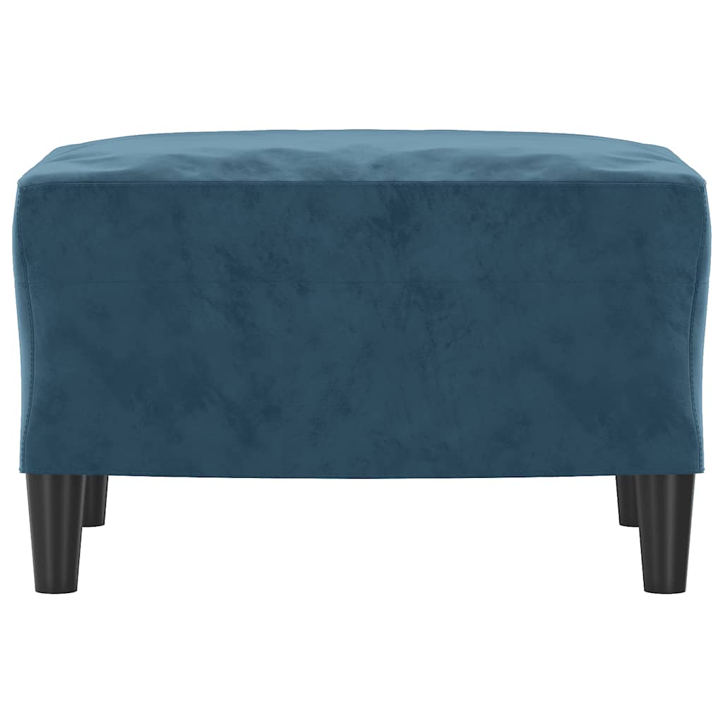 Repose-pied Bleu 60x50x41 cm Velours - XIOS