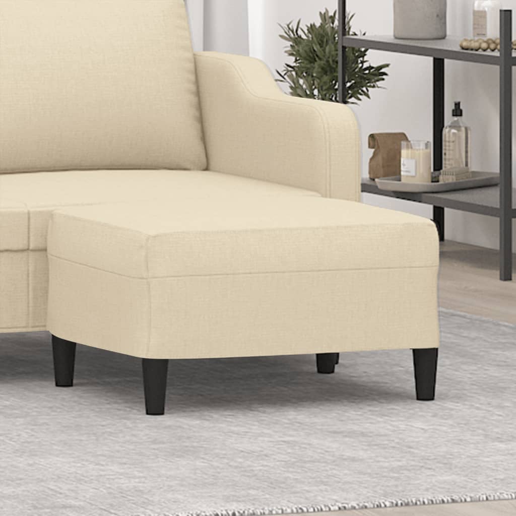 Repose-pied Crème 70x55x41 cm Tissu - XIOS
