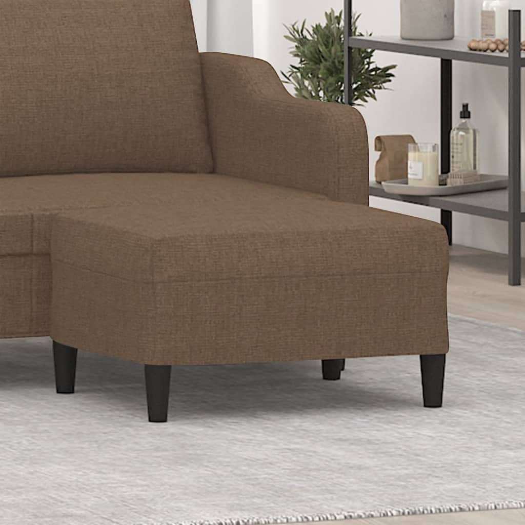 Repose-pied Marron 70x55x41 cm Tissu - XIOS