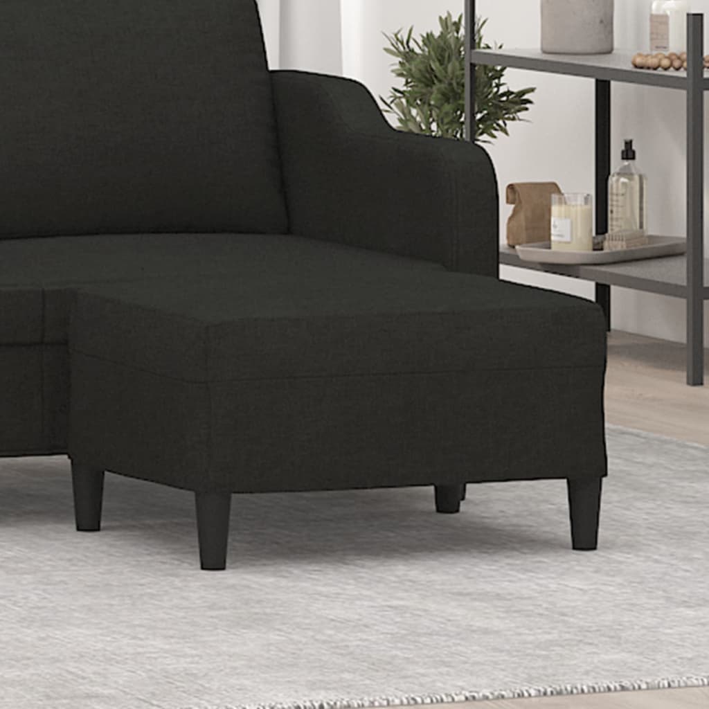Repose-pied Noir 70x55x41 cm Tissu - XIOS