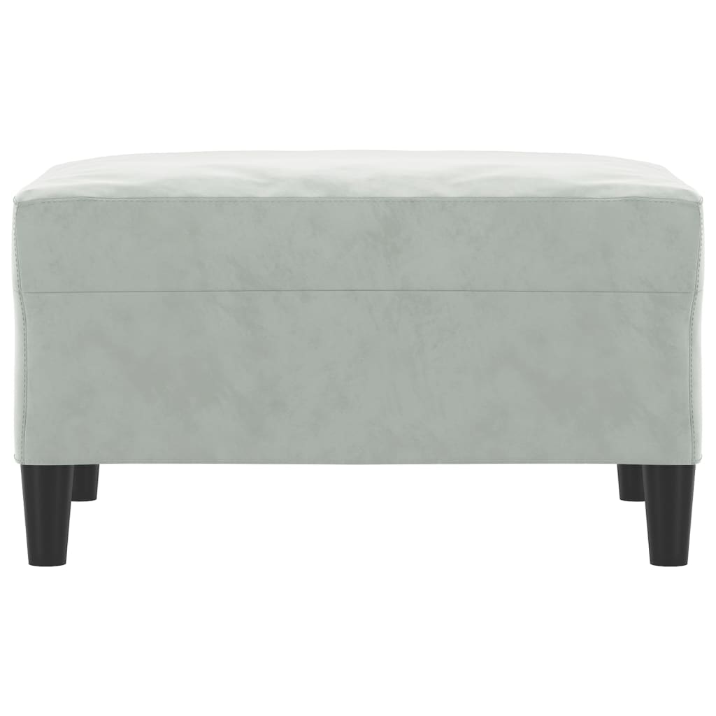 Repose-pied Gris clair 70x55x41 cm Velours - XIOS