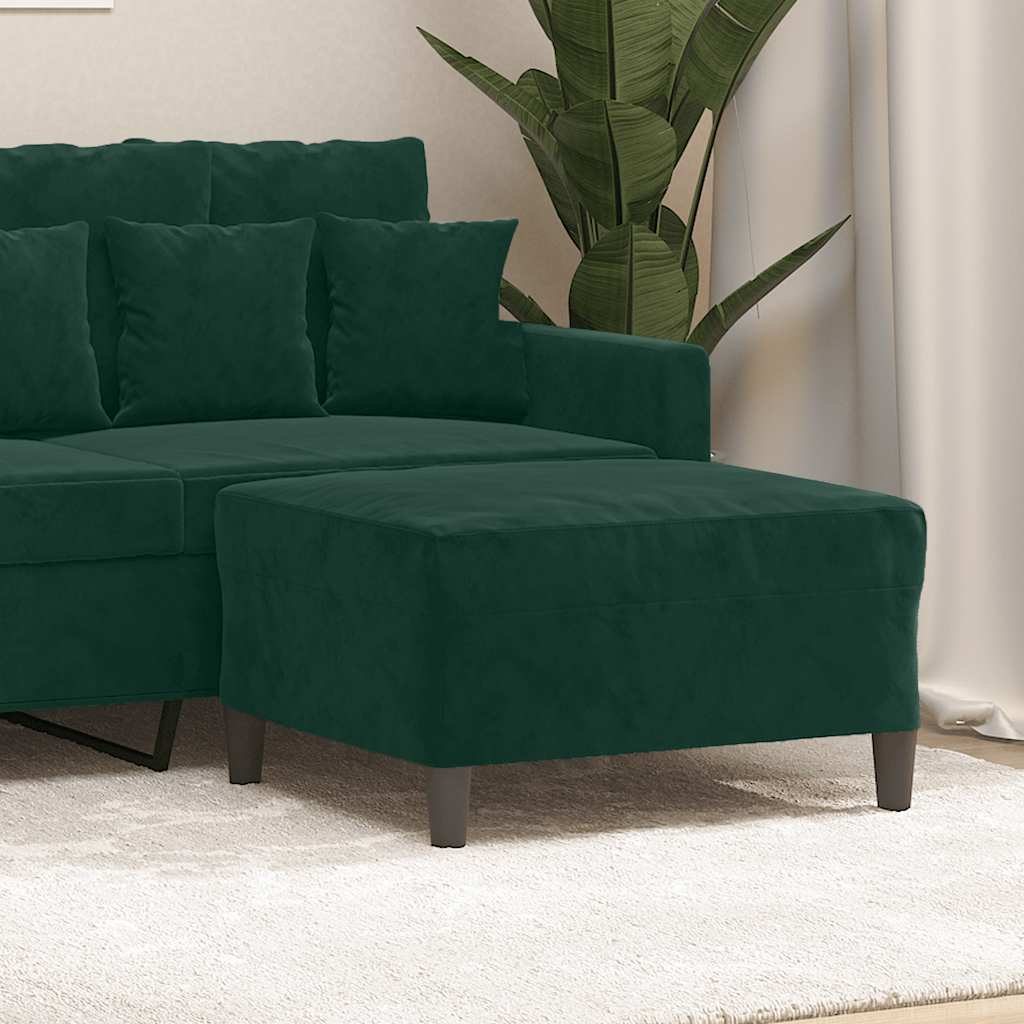Repose-pied Vert foncé 70x55x41 cm Velours - XIOS