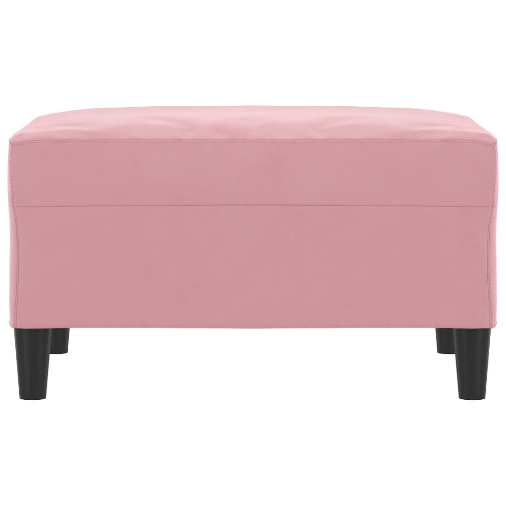 Repose-pied Rose 70x55x41 cm Velours - XIOS
