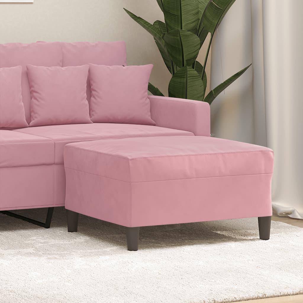 Repose-pied Rose 70x55x41 cm Velours - XIOS
