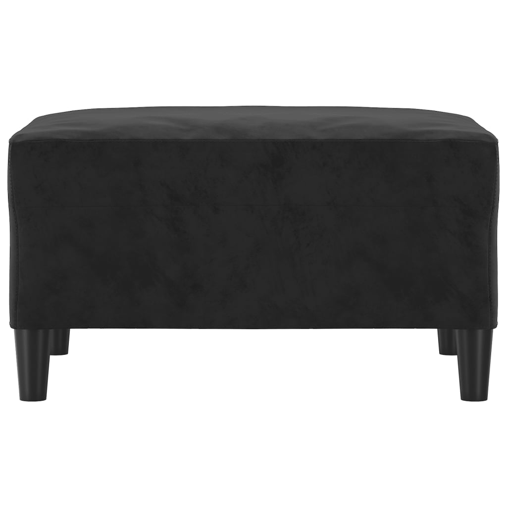 Repose-pied Noir 70x55x41 cm Velours - XIOS