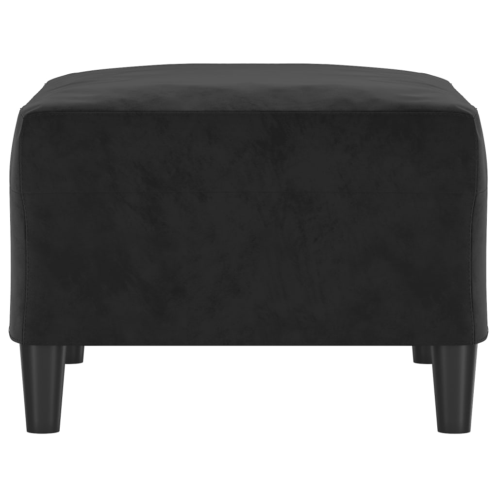Repose-pied Noir 70x55x41 cm Velours - XIOS